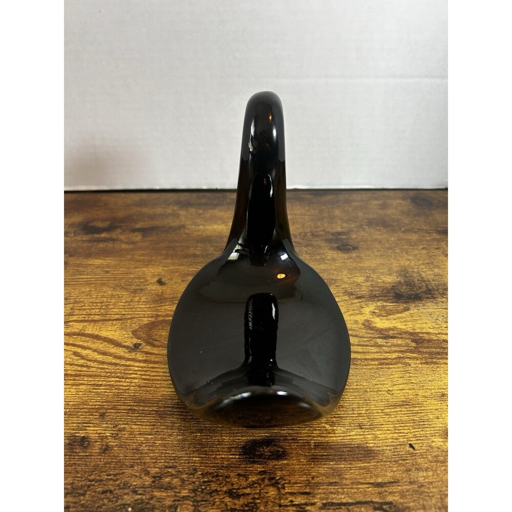 Vintage Black Ceramic Swan Hand Towel Hand Cloth Holder Bathroom Decor 6” Towel - Picture 5 of 11